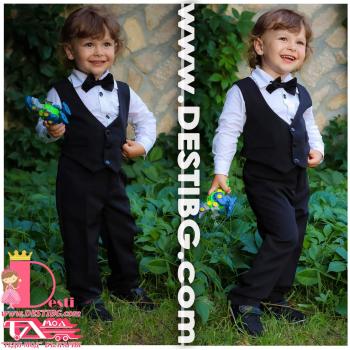 Мъжки Костюм от 4 части № МК-4-ПЧ-БР