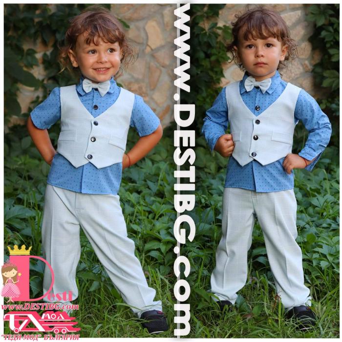 Мъжки Костюм от 4 части № МК-4-ССК-ПС