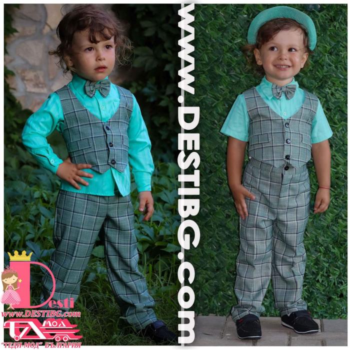 Мъжки Костюм от 4 части № МК-4-СВЗК-РР