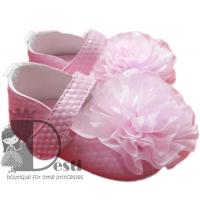 Кожени обувки с цвете