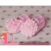 Кожени обувки с цвете